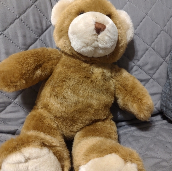Vintage Build A Bear Plush Light Brown Bear Brown Nose Stuffed Animal 1990s 15" - Picture 3 of 12